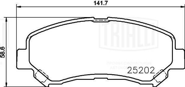 Trialli PF 1413 - Тормозные колодки, дисковые, комплект unicars.by