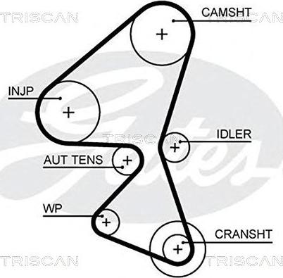 Triscan 8645 5657xs - Зубчатый ремень ГРМ unicars.by