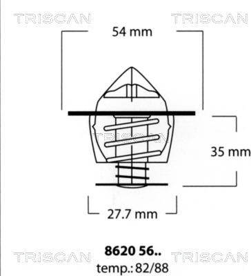 Triscan 8620 5682 - Термостат охлаждающей жидкости / корпус unicars.by