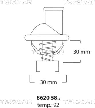 Triscan 8620 5892 - Термостат охлаждающей жидкости / корпус unicars.by