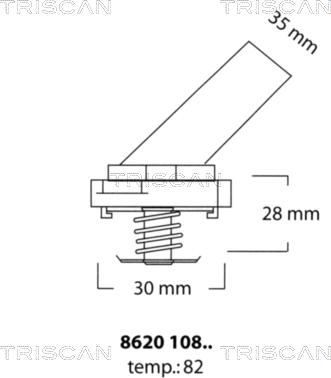 Triscan 8620 10882 - Термостат охлаждающей жидкости / корпус unicars.by