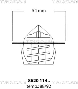 Triscan 8620 11492 - Термостат охлаждающей жидкости / корпус unicars.by