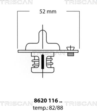 Triscan 8620 11682 - Термостат охлаждающей жидкости / корпус unicars.by