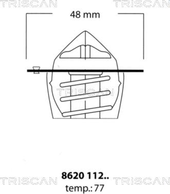 Triscan 8620 11277 - Термостат охлаждающей жидкости / корпус unicars.by