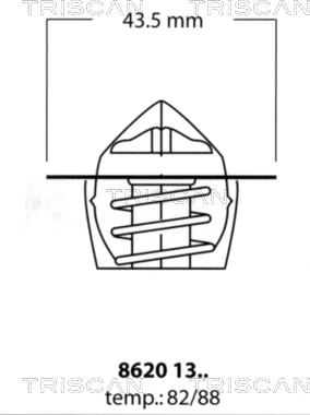 Triscan 8620 1388 - Термостат охлаждающей жидкости / корпус unicars.by