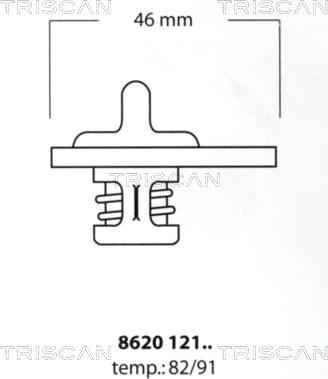 Triscan 8620 12191 - Термостат охлаждающей жидкости / корпус unicars.by