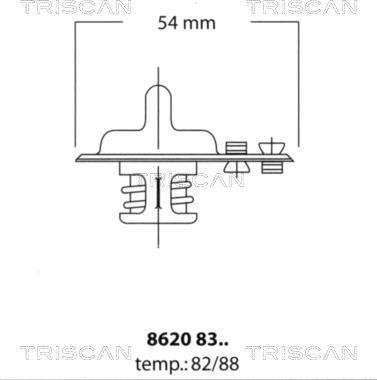 Triscan 8620 8382 - Термостат охлаждающей жидкости / корпус unicars.by