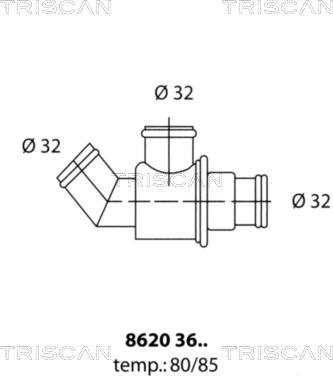 Triscan 8620 3685 - Термостат охлаждающей жидкости / корпус unicars.by