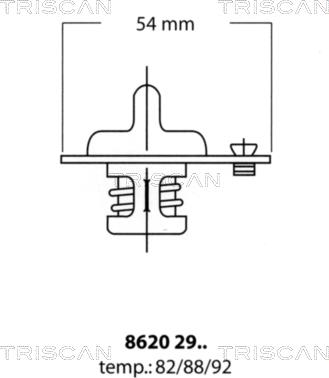 Triscan 8620 2992 - Термостат охлаждающей жидкости / корпус unicars.by