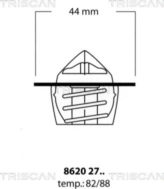 Triscan 8620 2782 - Термостат охлаждающей жидкости / корпус unicars.by