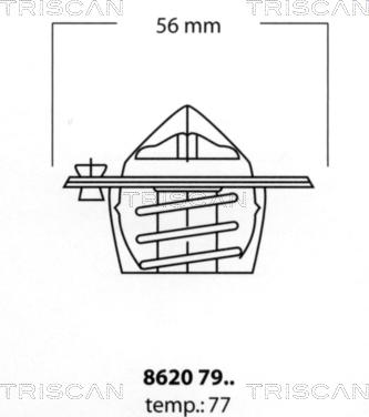 Triscan 8620 7977 - Термостат охлаждающей жидкости / корпус unicars.by