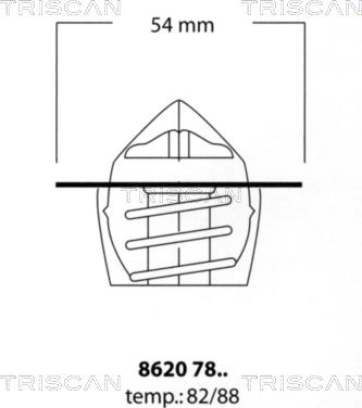 Triscan 8620 7888 - Термостат охлаждающей жидкости / корпус unicars.by