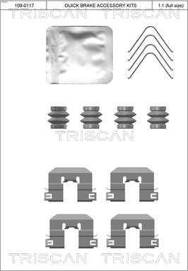 Triscan 8105 431660 - Комплектующие для колодок дискового тормоза unicars.by