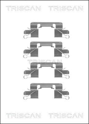 Triscan 8105 101657 - Комплектующие для колодок дискового тормоза unicars.by