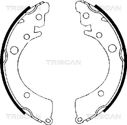 Triscan 8100 40402 - Комплект тормозных колодок, барабанные unicars.by