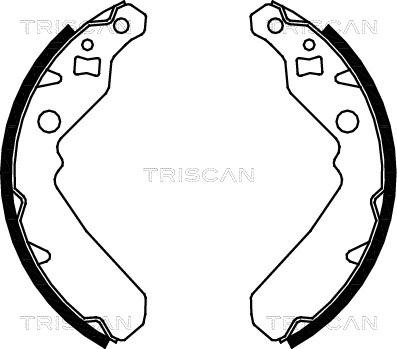 Triscan 8100 41615 - Комплект тормозных колодок, барабанные unicars.by