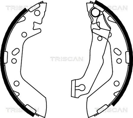 Triscan 8100 43012 - Комплект тормозных колодок, барабанные unicars.by