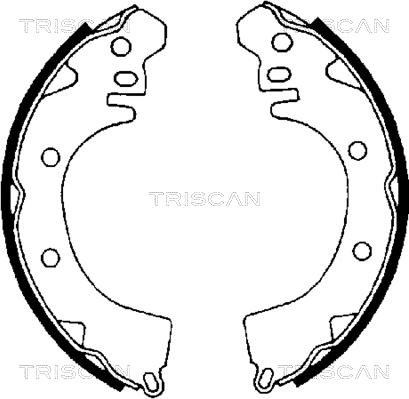 Triscan 8100 42422 - Комплект тормозных колодок, барабанные unicars.by