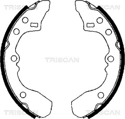 Triscan 8100 50434 - Комплект тормозных колодок, барабанные unicars.by