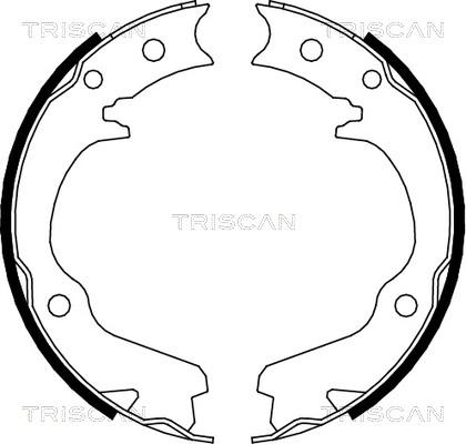 Triscan 8100 68001 - Комплект тормозных колодок, барабанные unicars.by