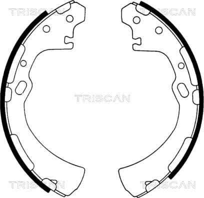 Triscan 8100 14510 - Комплект тормозных колодок, барабанные unicars.by