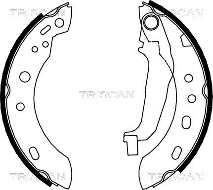 Triscan 8100 14001 - Комплект тормозных колодок, барабанные unicars.by