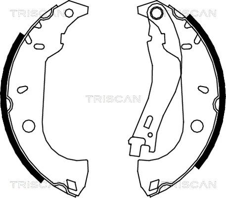 Triscan 8100 15483 - Комплект тормозных колодок, барабанные unicars.by