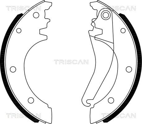 Triscan 8100 15027 - Комплект тормозных колодок, барабанные unicars.by