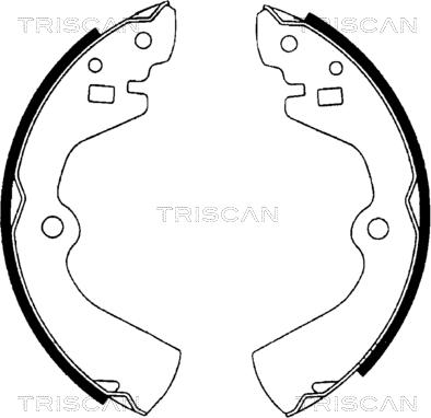 Triscan 8100 10464 - Комплект тормозных колодок, барабанные unicars.by