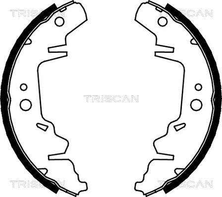 Triscan 8100 10593 - Комплект тормозных колодок, барабанные unicars.by