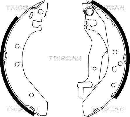 Triscan 8100 10527 - Комплект тормозных колодок, барабанные unicars.by