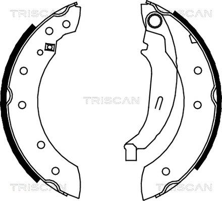 Triscan 8100 10572 - Комплект тормозных колодок, барабанные unicars.by