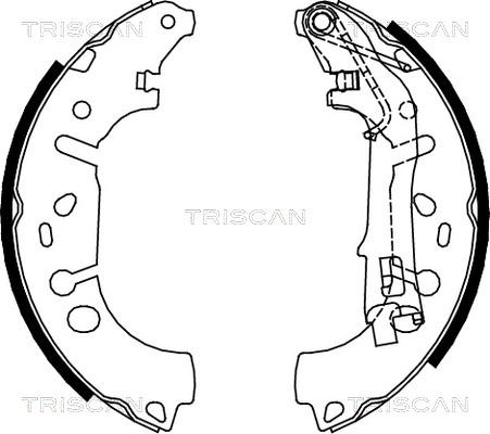 Triscan 8100 10012 - Комплект тормозных колодок, барабанные unicars.by