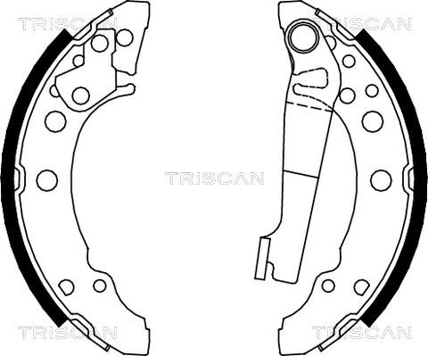 Triscan 8100 10340 - Комплект тормозных колодок, барабанные unicars.by