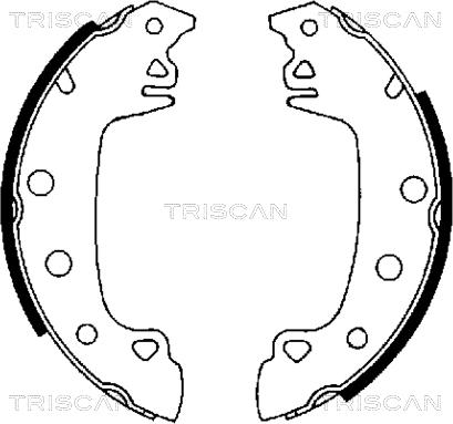 Triscan 8100 10230 - Комплект тормозных колодок, барабанные unicars.by