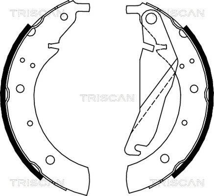 Triscan 8100 11432 - Комплект тормозных колодок, барабанные unicars.by