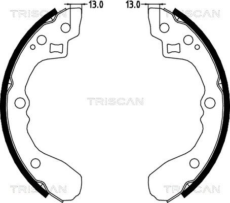 Triscan 8100 18001 - Комплект тормозных колодок, барабанные unicars.by