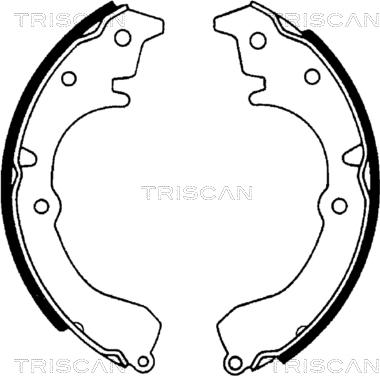 Triscan 8100 13502 - Комплект тормозных колодок, барабанные unicars.by