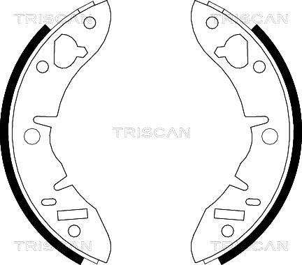 Triscan 8100 17033 - Комплект тормозных колодок, барабанные unicars.by