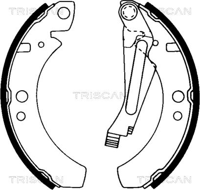 Triscan 8100 29266 - Комплект тормозных колодок, барабанные unicars.by