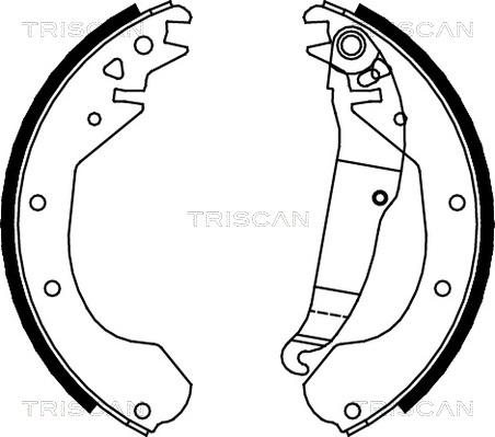 Triscan 8100 24410 - Комплект тормозных колодок, барабанные unicars.by