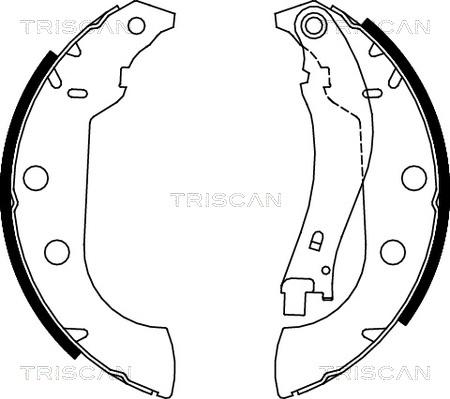 Triscan 8100 28642 - Комплект тормозных колодок, барабанные unicars.by