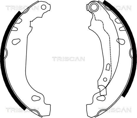 Triscan 8100 28636 - Комплект тормозных колодок, барабанные unicars.by