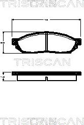 Triscan 8110 40055 - Тормозные колодки, дисковые, комплект unicars.by