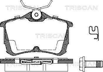 Triscan 8110 40006 - Тормозные колодки, дисковые, комплект unicars.by