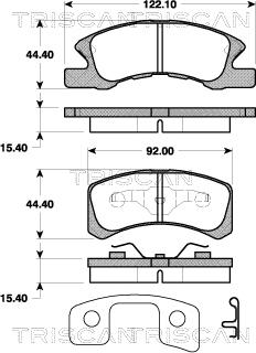 Triscan 92-P1011302 - Тормозные колодки, дисковые, комплект unicars.by