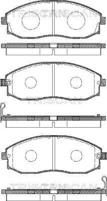 Triscan 8110 43008 - Тормозные колодки, дисковые, комплект unicars.by