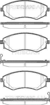 Triscan 8110 43003 - Тормозные колодки, дисковые, комплект unicars.by