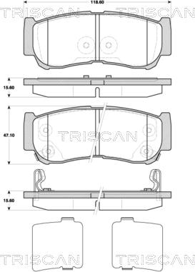 Triscan 8110 43030 - Тормозные колодки, дисковые, комплект unicars.by