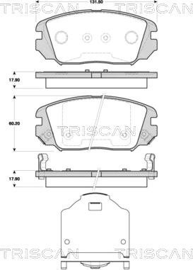 Triscan 8110 43033 - Тормозные колодки, дисковые, комплект unicars.by